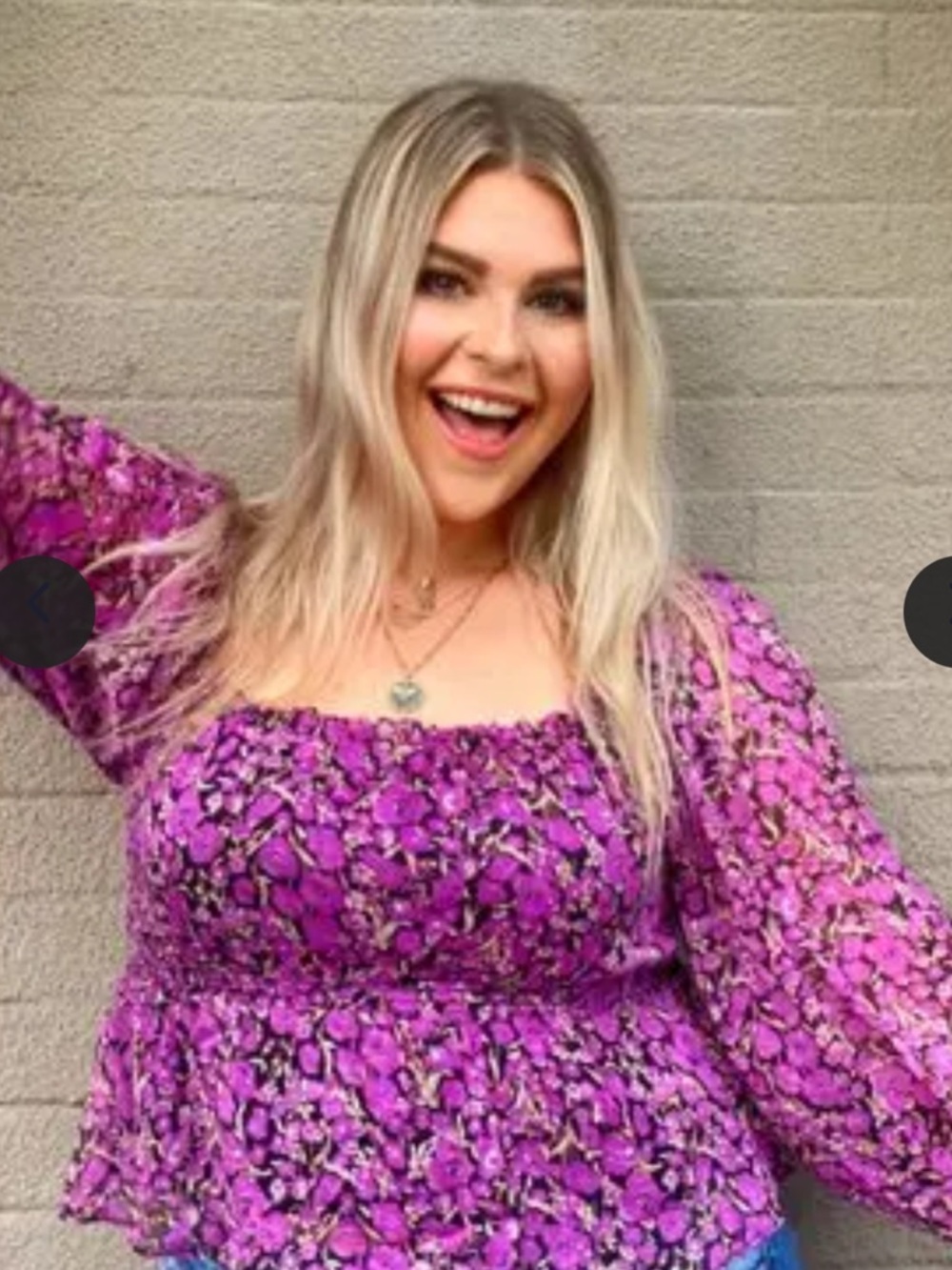 Lush floral blouson sleeve chiffon tie back smocked peplum crop top